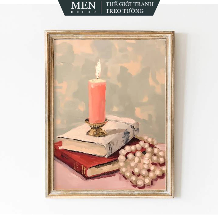 Tranh treo tường, Dreamy Book Lover Print, Girl Reading Print, nhận in theo yêu cầu, tặng kèm đinh t