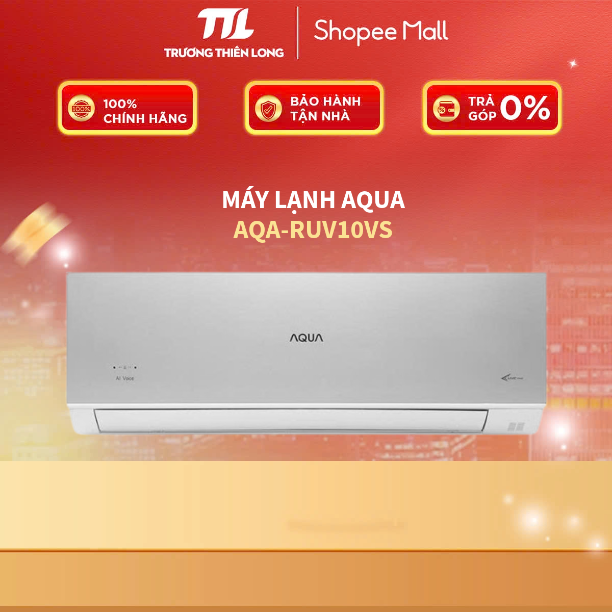 AQA-RUV10VS - Máy Lạnh Aqua Inverter 1 HP AQA-RUV10VS [FREESHIP HCM]