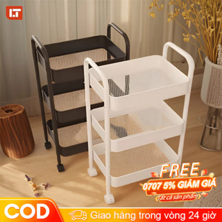 [100% Sắt] Xe Đẩy Spa 3 Tầng Đa Năng Vật liệu thép carbon Có Bánh Xe Kệ sắt đa năng Chịu tải trọng 300kg Xe đẩy đựng đồ