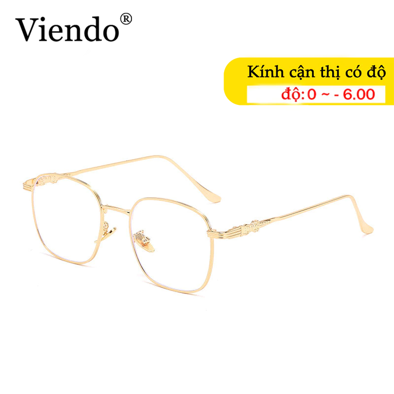 Gọng Kiếng Cận  Kim Loại Nam Nữ VIENDO Chống Ánh Sáng Xanh Đổi Màu Khi Ra Nắng Thời Trang 0/-1/-2/-3