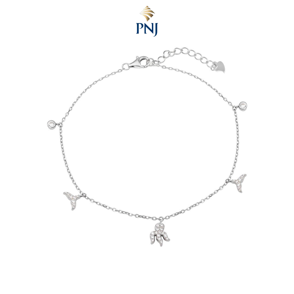 Lắc chân Bạc đính đá PNJSilver XMXMW060175