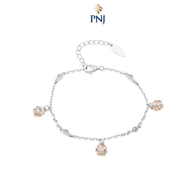 Lắc tay Bạc đính đá Disney|PNJ Beauty & The Beast XMXMH060004