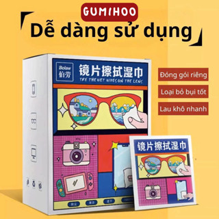 Hộp 100 Miếng Khăn Giấy chống bám hơi nước Lau Kính Nano Chống Mờ Sương, Vân Tay, Bụi Bám Gumihoo1