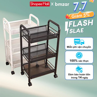 BMZAR Xe đẩy Spa 3 4 tầng Kệ kiểu mới sắt mắt lưới Kệ để đồ đa năng Kệ đựng đồ đa năng Kệ 4 tầng có bánh xe