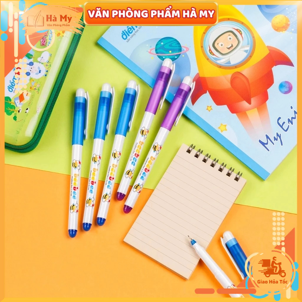 Vỉ 3 Cây Bút Lông Kim Beebee Thiên Long FL-04 Dáng bút thon gọn dễ cầm, xinh xắn