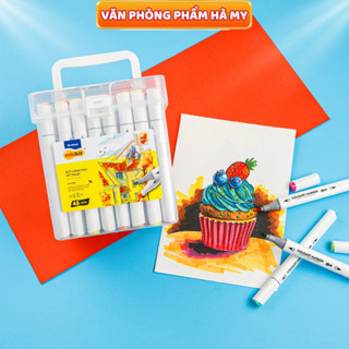  Bút Sơn Màu 2 Đầu Marker Acrylic Thiên Long - Chống Nước vẽ trên mọi chất liệu 