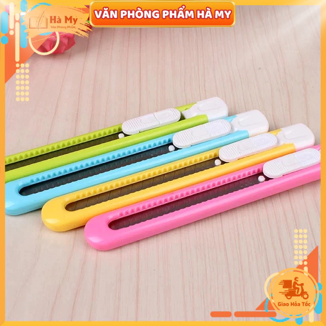 Combo 5 Cây Dao Rọc Giấy Nhỏ Deli E2054 Nhiều Màu Sắc
