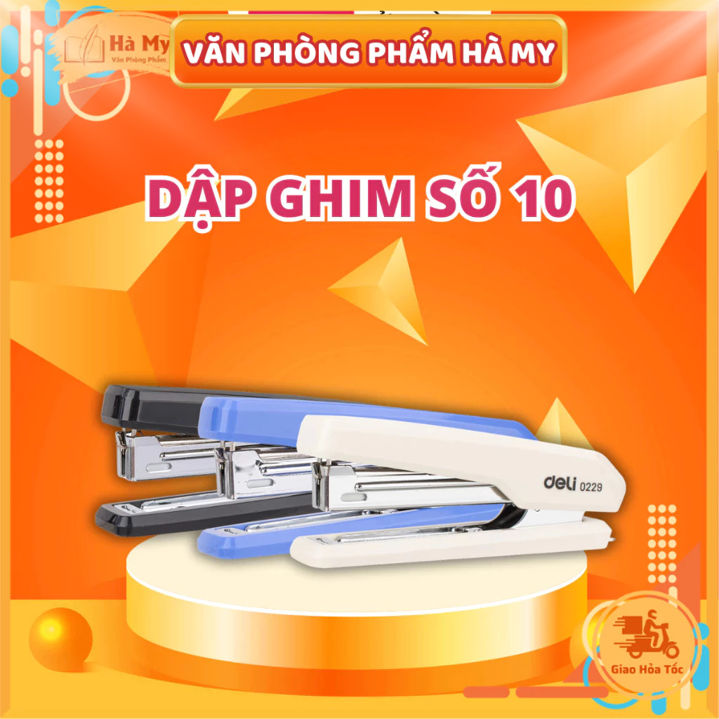 Dập Ghim Số 10 Deli E0229 - Chất Liệu Kim Loại Bọc Nhựa Chắc Chắn, Bền Đẹp, An Toàn, Dễ Sử Dụng