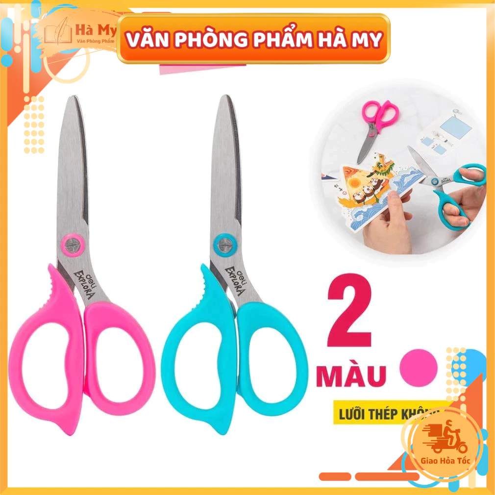 Kéo học sinh Deli 135mm - Explora - E77755