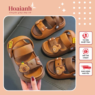 Dép lê 2 quai ngang cho bé trai/ bé gái mẫu mới đế có độ bám sàn tốt gắn Capy - Mã 2590