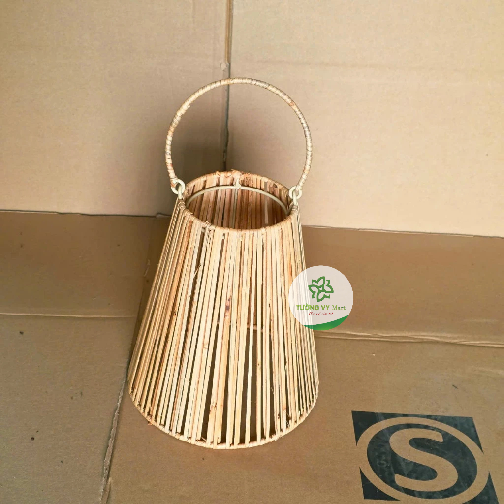 Đèn lồng mây tre đan trang trí decor 0224