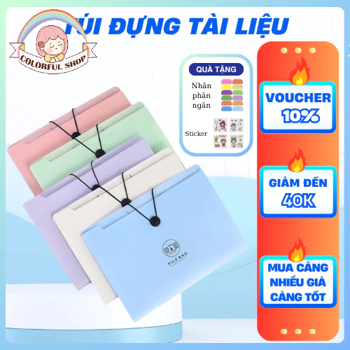 [5-8-12 ngăn] Bìa Đựng Tài Liệu A4 Túi File Đựng Tài Liệu -Bìa Hồ Sơ