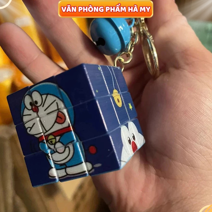 Móc Khoá Rubik Mini Mẫu Doraemon