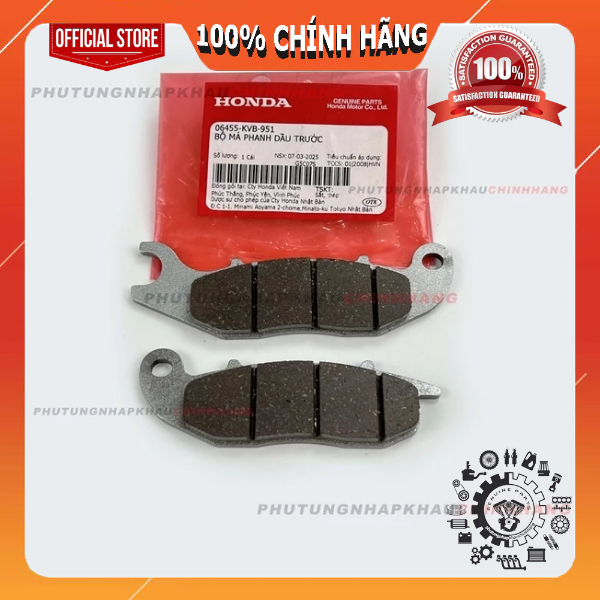 Bố thắng trước (ABS) Sh Mode 125 2018-2025, Má phanh SH Mode 4 val, 2 val chính hãng - 06455KVB951