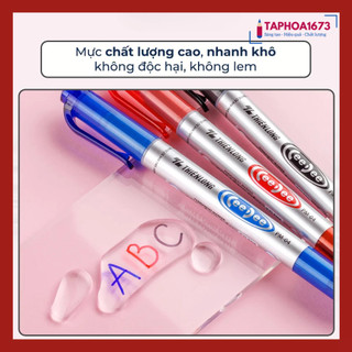 (XỊN) Bút Lông Dầu 2 Đầu Thiên Long PM-04 – Bám Dính Tốt, Viết Bảng Không Xóa Được (Hộp 10 Cái)