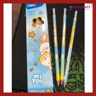Bút Chì Gỗ Deli C012-2B Đẹp (Hộp 12 Chiếc)