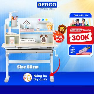 [Quà + Voucher 300K] Bàn Học Cao Cấp DERGO LEO A80, E80 Bàn Học Cho Bé Chống Gù Chống Cận Nâng Hạ Tay Quay