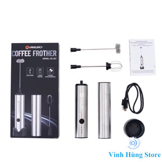Máy đánh bọt cafe, bọt sữa, máy đánh trứng cầm tay đa năng Uniblend DC-201 +  Milk Frother MFB1501G