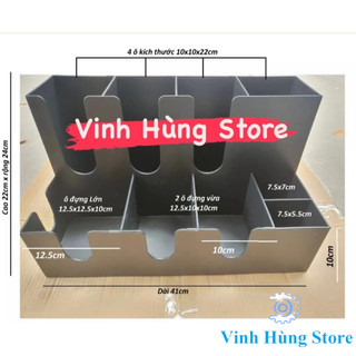 Kệ đựng ly, cốc trà sữa 2 tầng  PP 9 ngăn úp