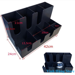 Kệ đựng ly, cốc trà sữa 2 tầng  PP 9 ngăn úp