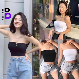  Áo ỐNG NGẮN Có Bigsize Chất Vải Thun Borip Kiểu Croptop Nữ CR36 Áo Quây Ôm Body Trơn Sexy Tôn Dáng BAINE 