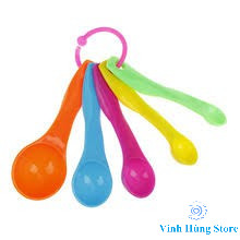Bộ thìa định lượng 5 màu chia g - ml