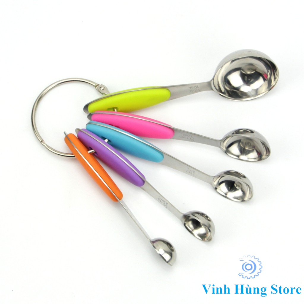 Bộ thìa định lượng 5 màu chia g - ml