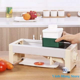 Máy cắt lát trái cây, máy thái lát hoa quả đa năng thái mỏng chỉnh độ dày 0 - 12 mm