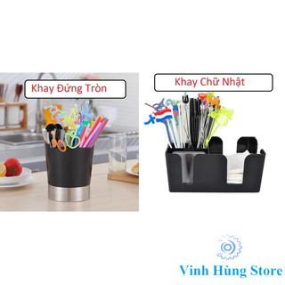  KHAY NHỰA ĐỂ ỐNG HÚT - GIẤY ĂN 