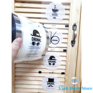 Cuộn Màng Dập nắp cốc trà sữa - Chữ Drink