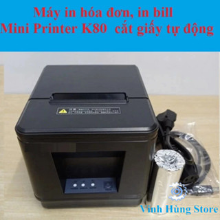  Máy in hóa đơn in bill siêu thị nhà hàng Mini Printer A160H bản USB - LAN   Wifi   