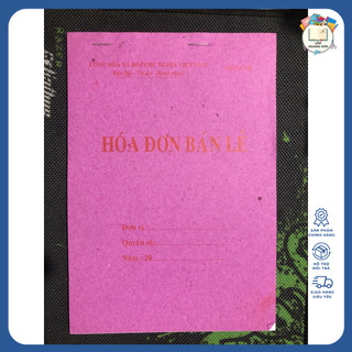 SET 3 Quyển Hóa Đơn Bán Lẻ 1 Liên Đẹp (~50 Tờ)