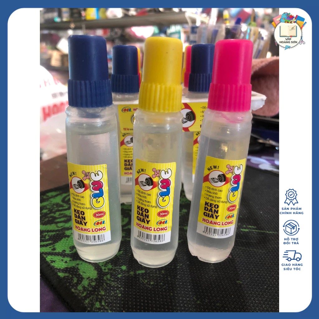SET 12 Hồ Dán Hoàng Long 30ml Đẹp