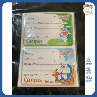 Combo 3 Tập Nhãn Vở Campus 12 - 20 Cái Cao Cấp
