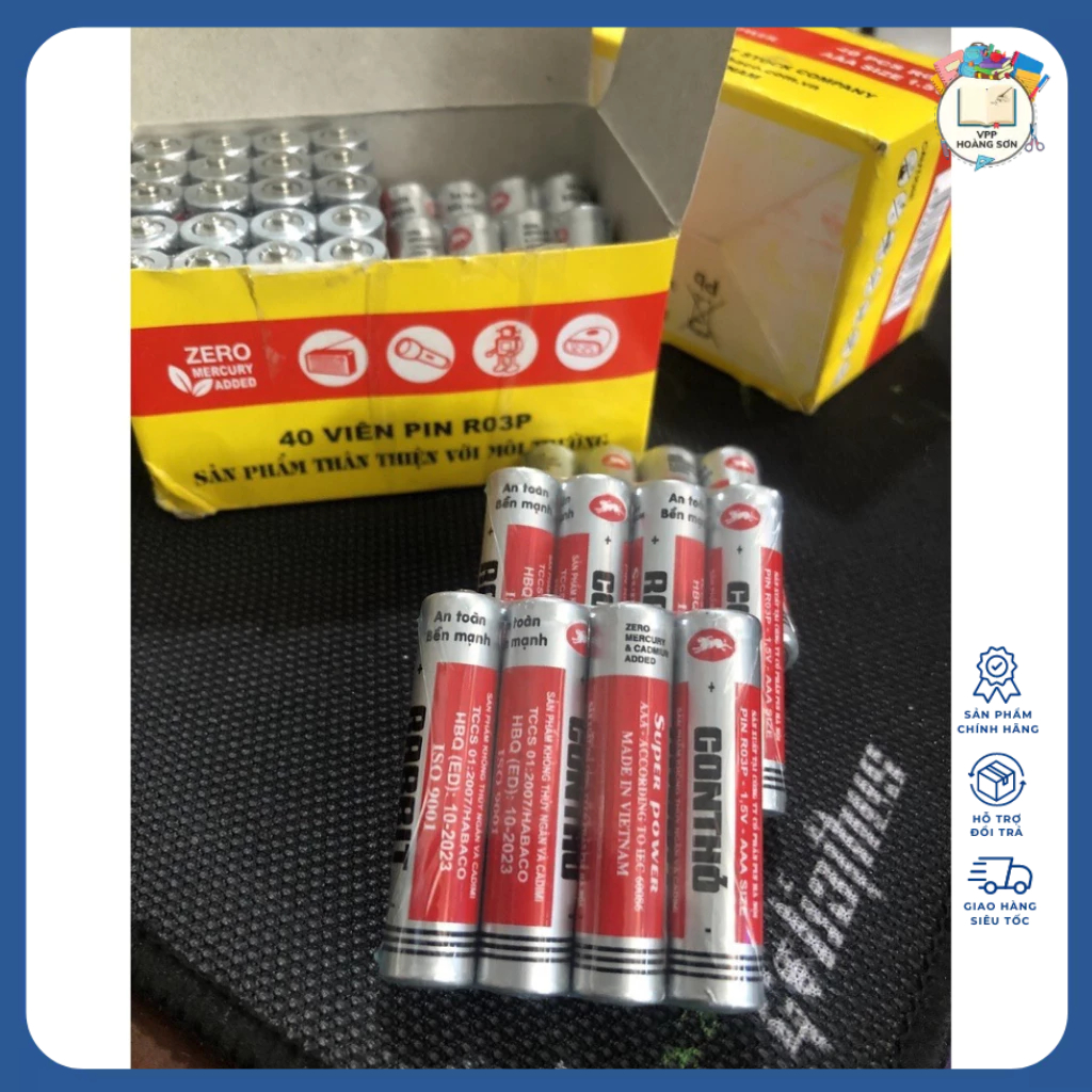 Pin Con Thỏ AAA Điều Khiển (Hộp 40 Viên)