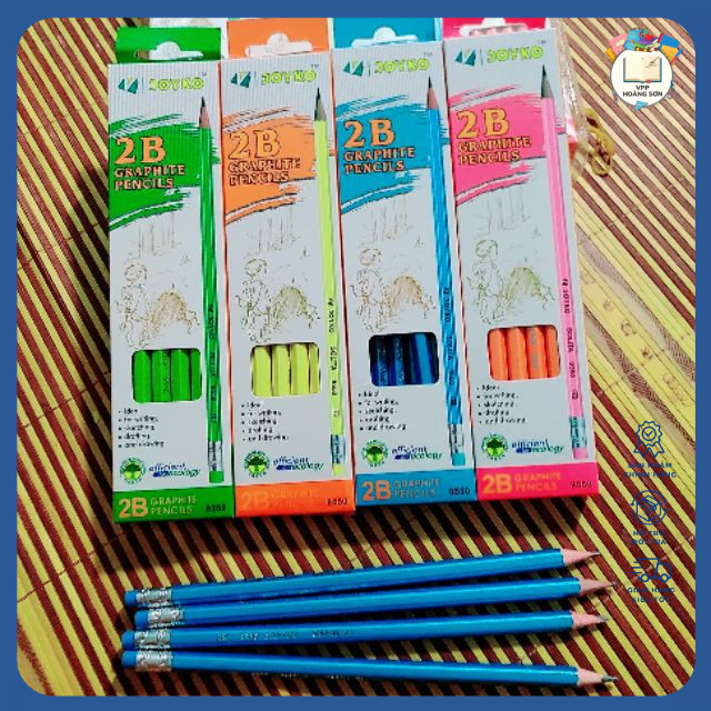 12 cây bút chì 2B joyko, viết chì 2B