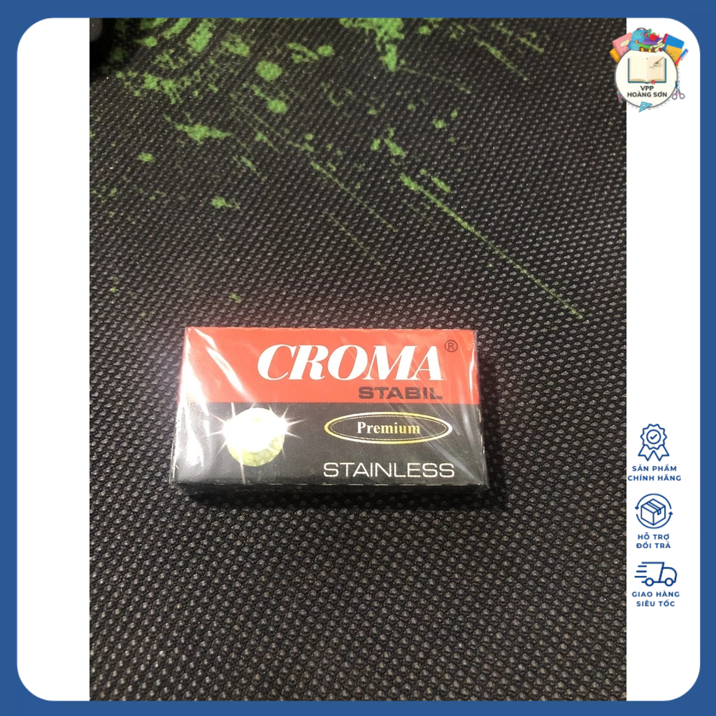 Lưỡi Dao Cạo Râu CROMA Siêu Sắc (Tép 10 Lưỡi)