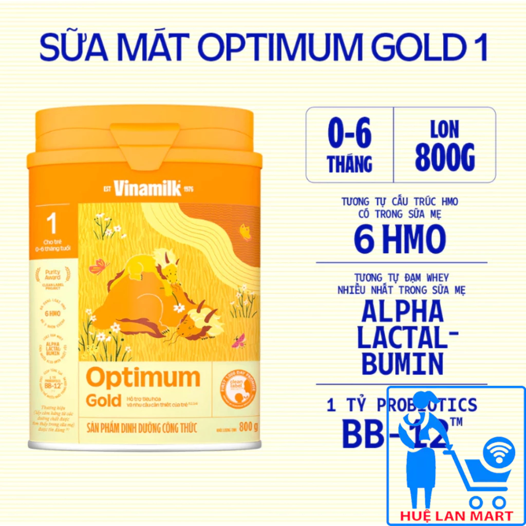 Sữa bột Vinamilk Optimum Gold 1 - Hộp 800g