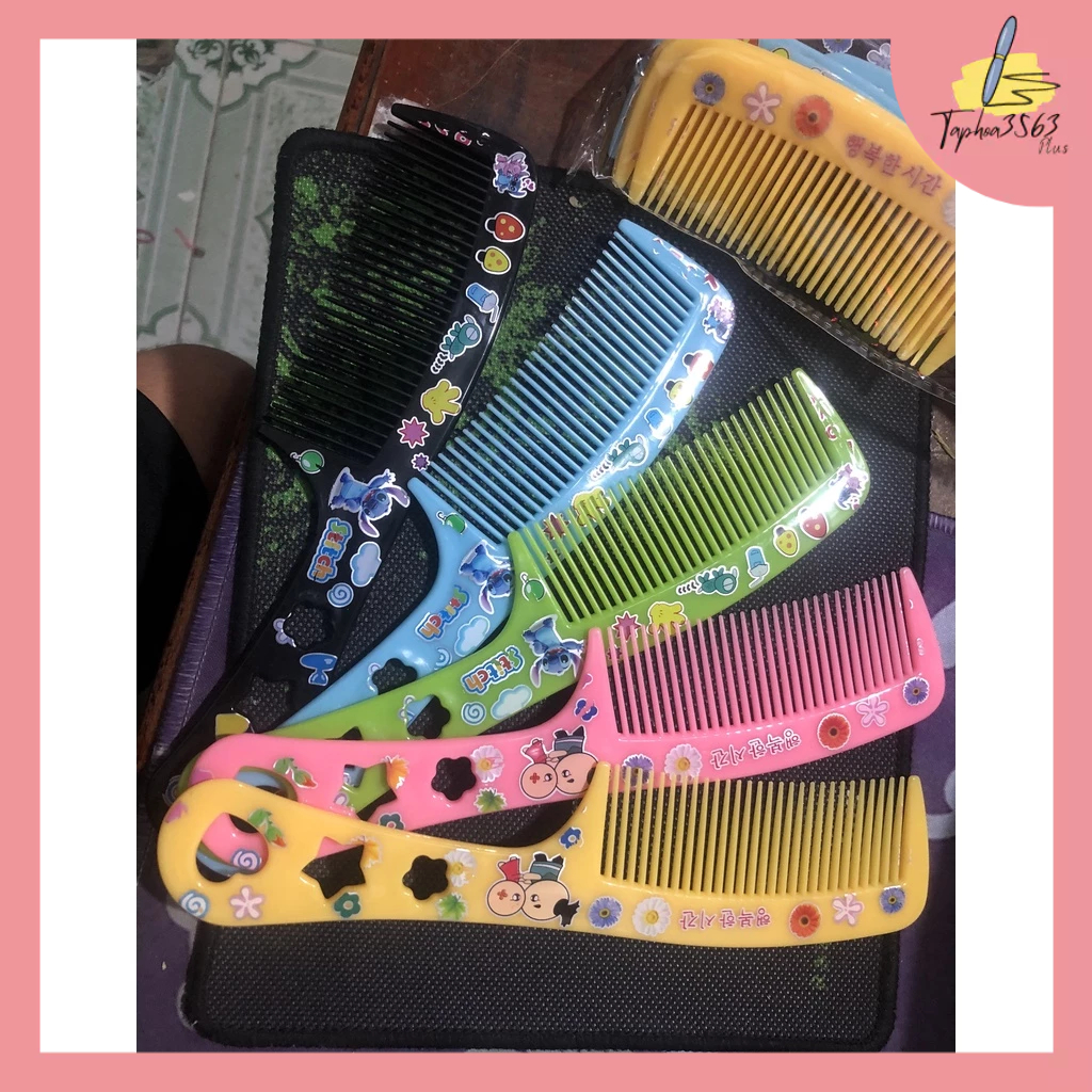 SET 5 Lược Nhựa Ảnh Chải Tóc Có Hình Đẹp