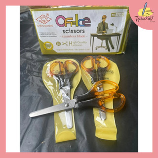 SET 3 Kéo Thủ Công Cán Vàng Nhựa Cắt Giấy Đẹp