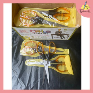 SET 3 Kéo Thủ Công Cán Vàng Nhựa Cắt Giấy Đẹp