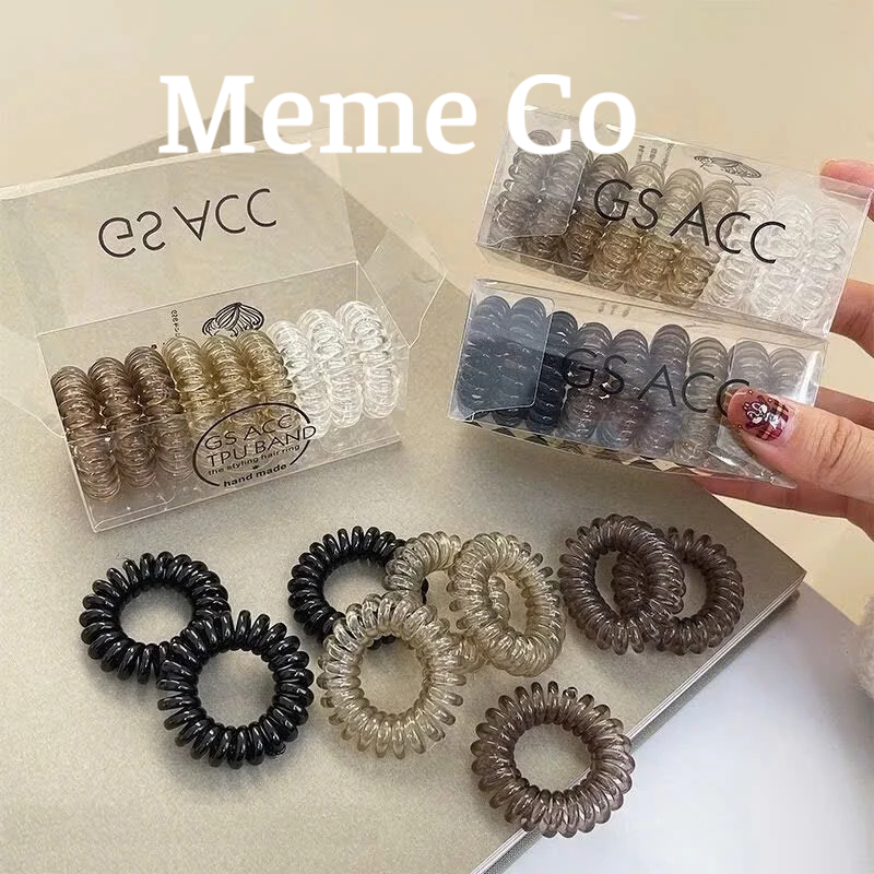 Set 9 dây buộc tóc lò xo Pastel