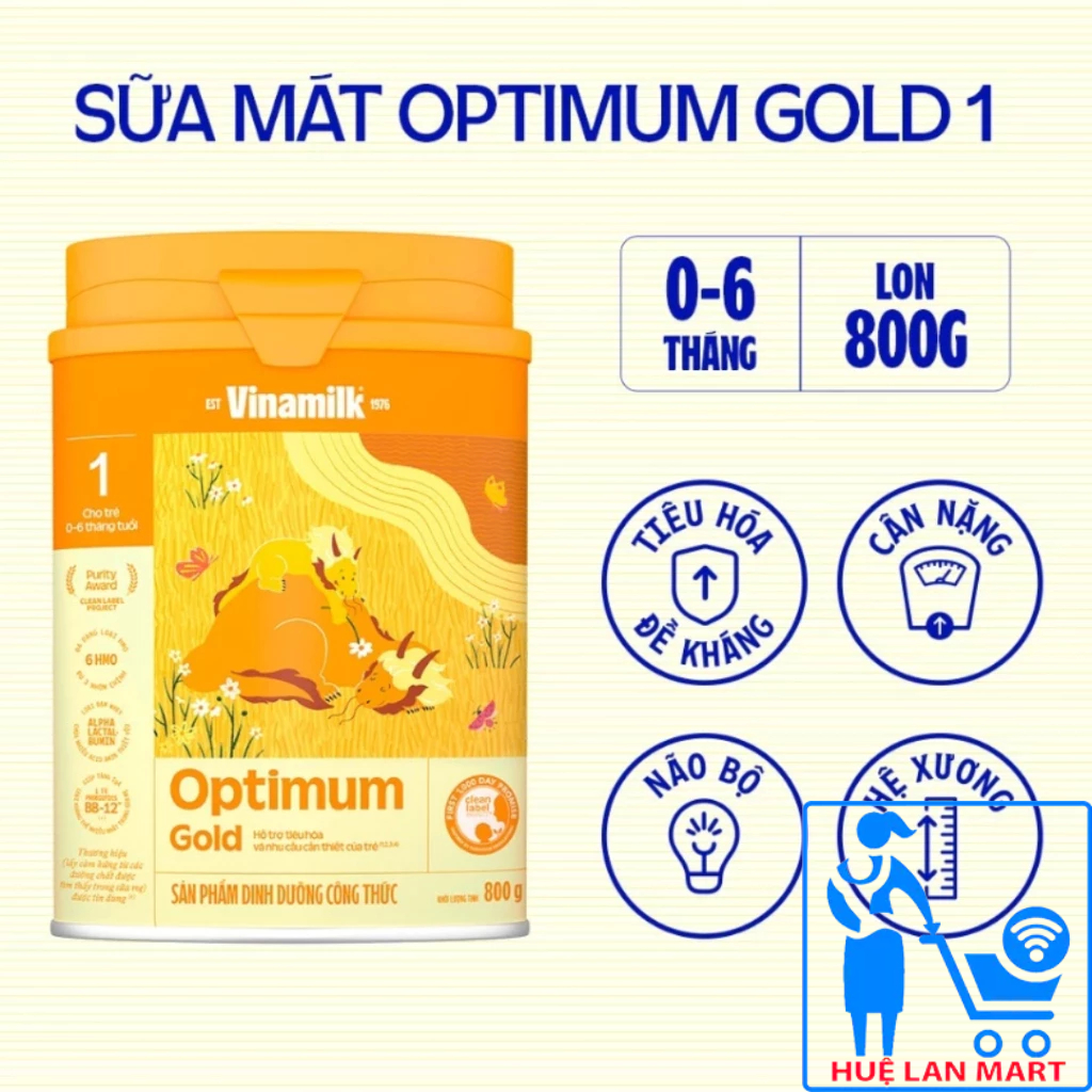 Sữa bột Vinamilk Optimum Gold 1 - Hộp 800g