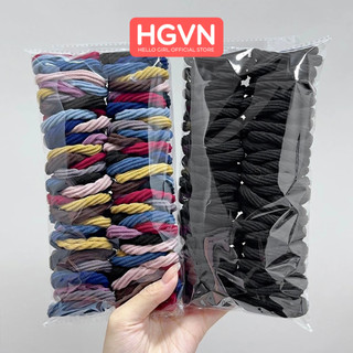  Túi 100 Chun Buộc Tóc Hàn Quốc Hình Sóng Vân Karo Hiện Đại Sợi Thun Lưới Bản To Cao Cấp Nhiều Mầu hàn Quốc Chọn Mẫu HGVN 