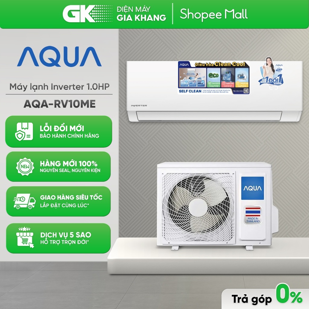 AQA-RV10ME | AQA-RV13ME - Máy Lạnh AQUA Inverter [Toàn Quốc]{GIẢM 10%}