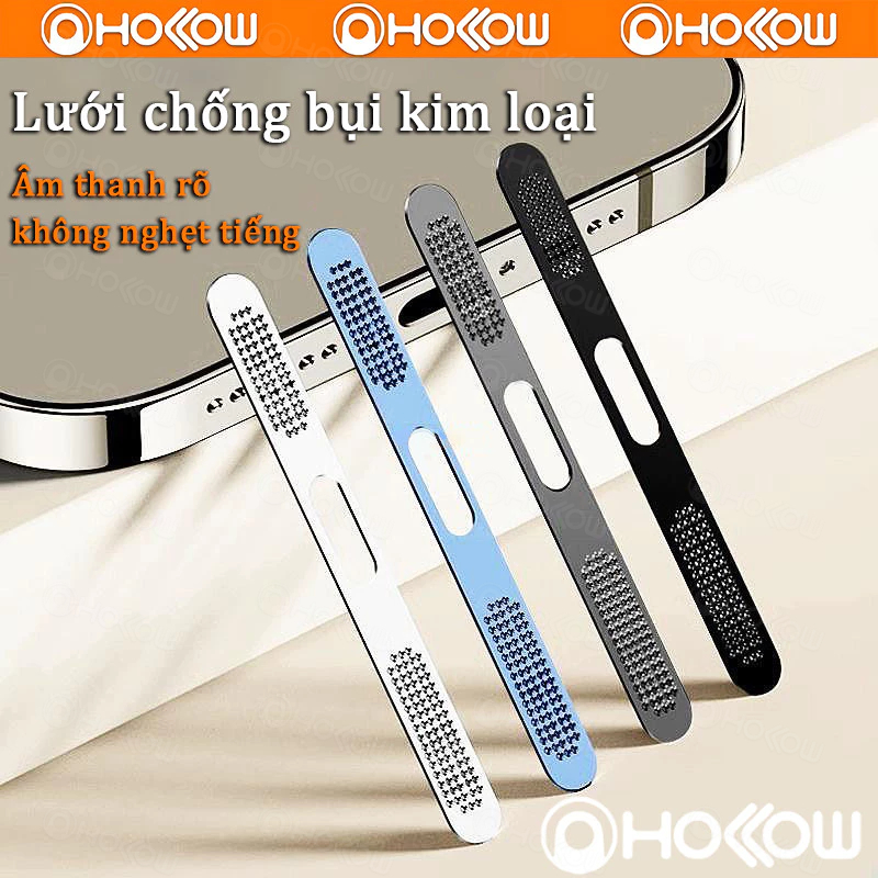 Lưới loa kim loại và nắp chống bụi cổng sạc cho iPhone 12 13 14 15 16 17 ProMax – Âm thanh rõ, bảo vệ chống bụi hiệu quả