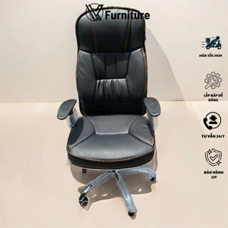 Ghế giám đốc, trưởng phòng bọc da cao cấp thiết kế hiện đại sang trọng | Nội Thất Văn Quyết