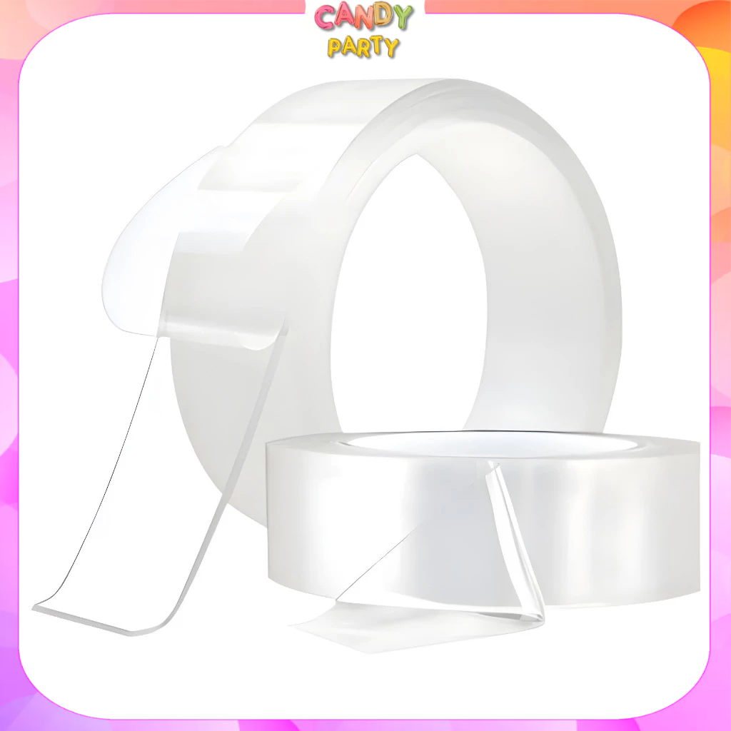 Băng Dính Nano Trong Suốt Trang Trí Decor - Đa Năng Dán Mọi vật Dụng Gia Đình Đơn Giản Nhanh Chóng