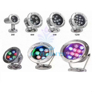  Đèn LED âm nước chân đế chiếu sáng sân vườn hồ cá Koi Điện 24V Chống Nước trang trí đài phun nước bể tiểu cảnh sân vườn 