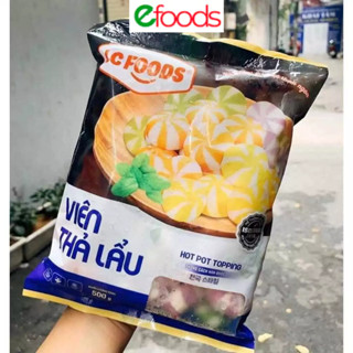  Viên thả lẩu lacusina 500g vị trứng cá trứng tôm phô mai trứng muối tomyum mix 4 vị 